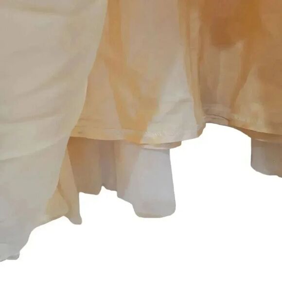 Banana Republic Women's Peach Poly Layered Chiffon Lined A-Line Skirt - Picture 5 of 10